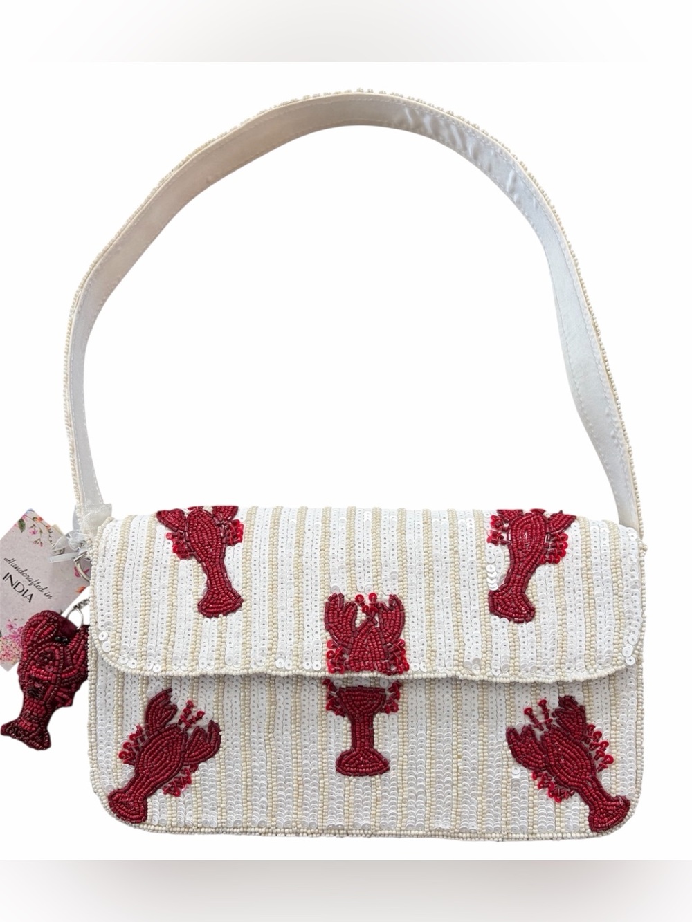 NWT: *Viral* Lobster Beaded Bag 🦞 From India to You 🦞